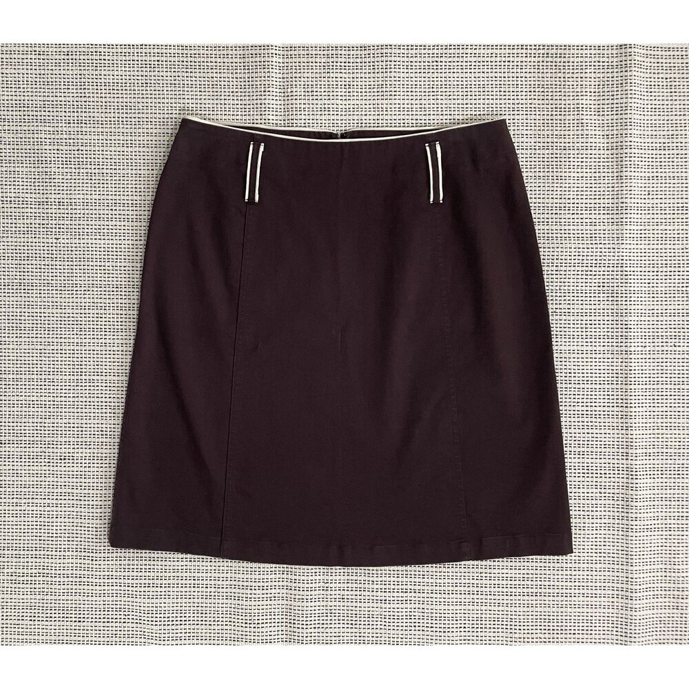 INC International Concepts Women's Size 12 Skirt Brown & Cream Casual Stretch